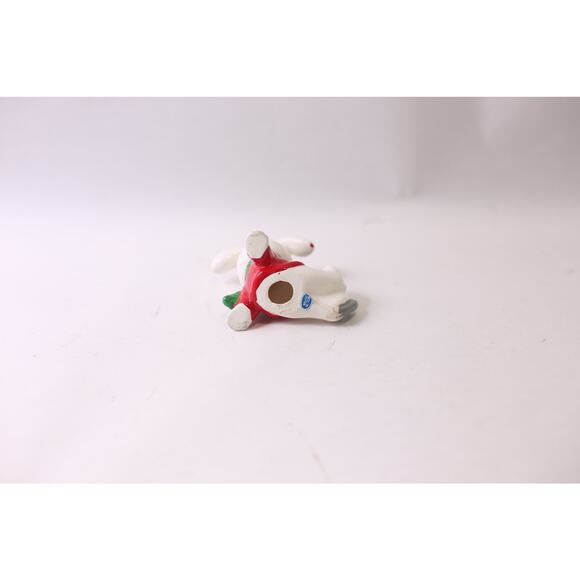 Mervyn's, Tumbling Christmas Bunny, Skating, Ceramic Figurine, Made in Japan - Picture 3 of 5